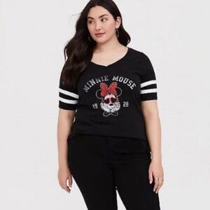 TORRID  Disney Minnie Mouse Football Shirt Size 2